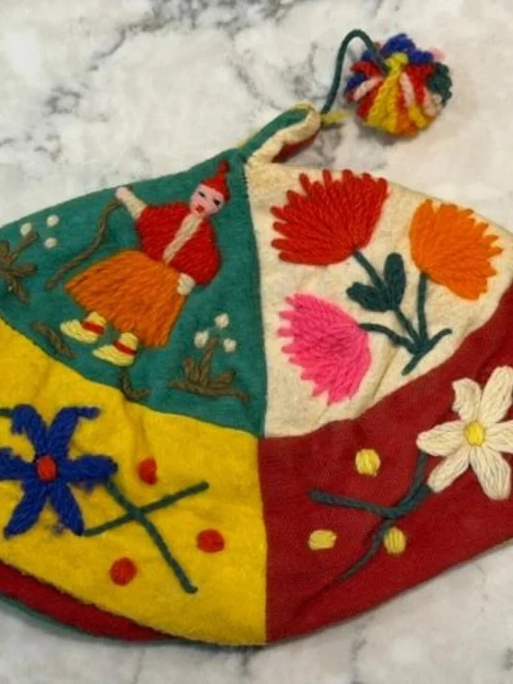 Festive Cap from Madeira, Portugal. One Size. Lined